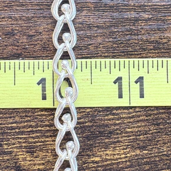 Rare Jim Miller Solid Sterling Silver Chain Fancy Link Boxy Design .25" W 22" L - Picture 11 of 11
